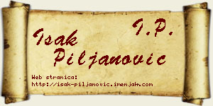 Isak Piljanović vizit kartica